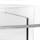 Tavolo Ovale in Plexiglass Trasparente Realizzato in Italia - Gabriela Viadurini