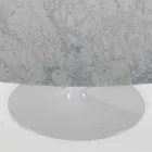 Tavolo Ovale Moderno in Marmo Carrara o Nero Marquinia Made in Italy – Dollars Viadurini