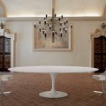 Tavolo Ovale Moderno in Marmo Carrara o Nero Marquinia Made in Italy – Dollars