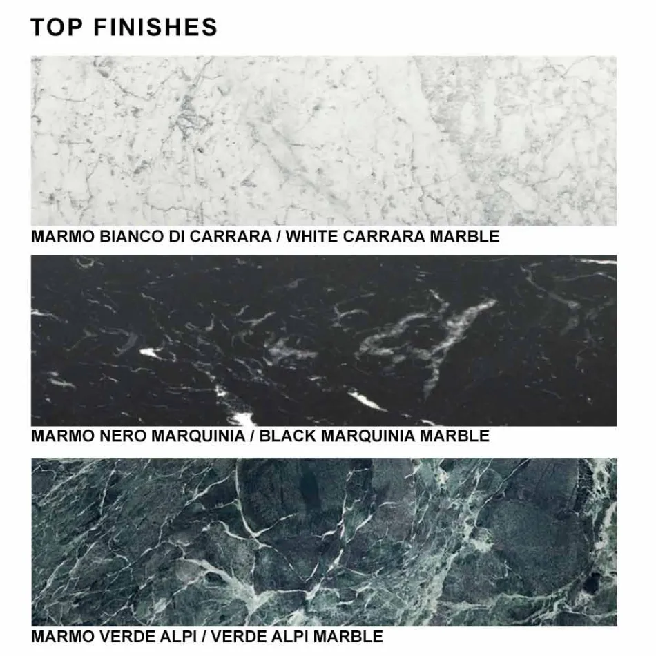 Tavolo Ovale Moderno in Marmo Carrara o Nero Marquinia Made in Italy – Dollars Viadurini