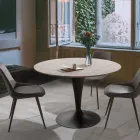 Tavolo per Sala da Pranzo con Piano Rotondo Allungabile Fino a 170 cm - Moreno Viadurini
