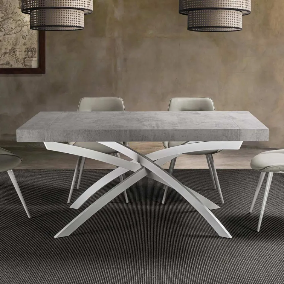Tavolo per Sala da Pranzo in Legno Nobilitato Allungabile Fino a 280 cm - Lukas Viadurini