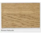 Tavolo Placcato Rovere Massello e Base in Cristallo Made in Italy - Noelia Viadurini
