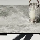 Tavolo Pranzo Allungabile a 240 cm Effetto Marmo e Struttura Metallo - Yvan Viadurini