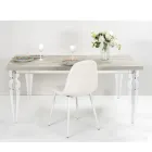 Tavolo Pranzo Allungabile a 255 cm in Plexiglass e Legno Made in Italy - Francoise Viadurini
