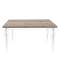 Tavolo Pranzo Allungabile a 255 cm in Plexiglass e Legno Made in Italy - Francoise