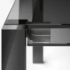 Tavolo Pranzo Allungabile Fino a 280 cm con Piano in Vetro  Made in Italy - Melo Viadurini