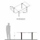 Tavolo Pranzo Allungabile Fino a 280 cm con Piano in Vetro  Made in Italy - Melo Viadurini