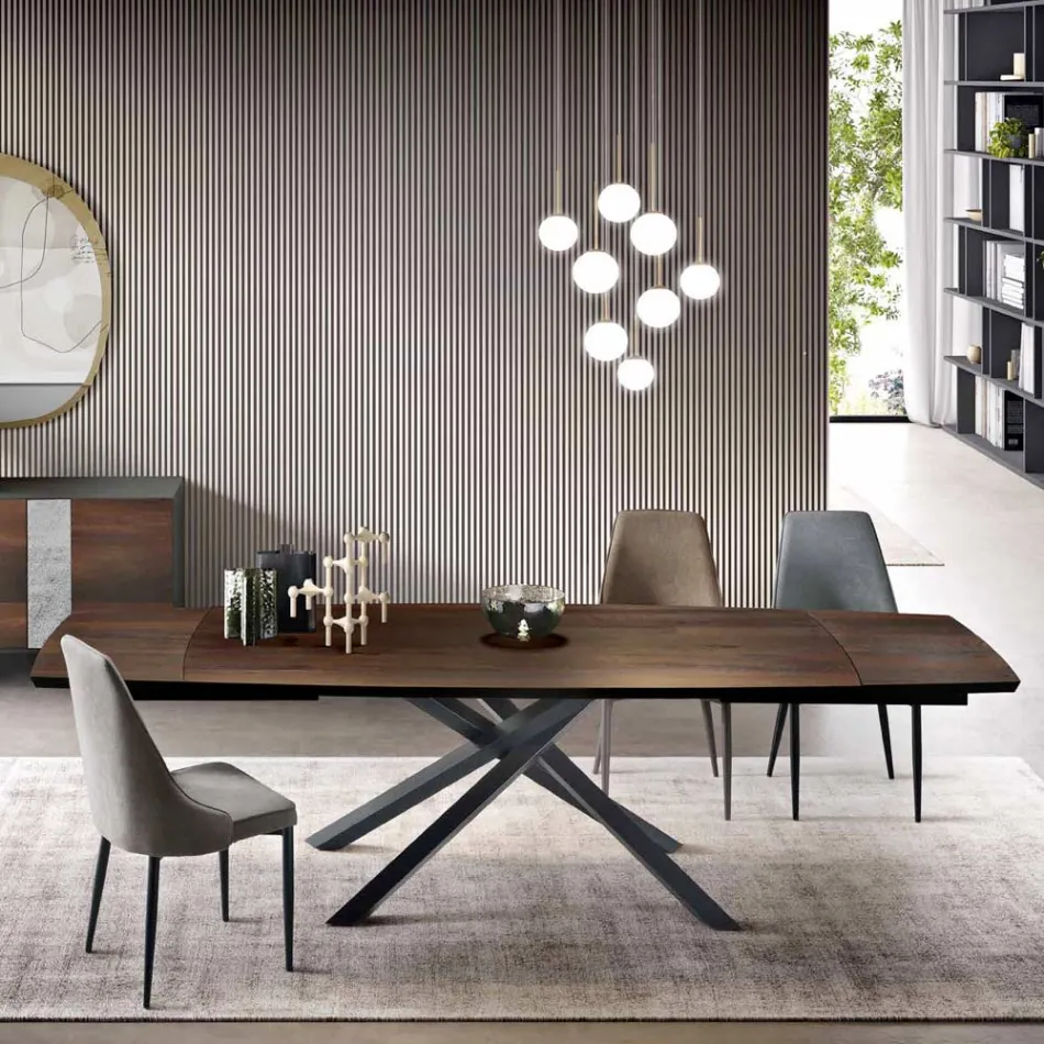 Tavolo Pranzo Allungabile Fino a 300 cm in Rovere Made in Italy - Antonino Viadurini