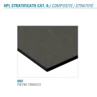 Tavolo Pranzo Fisso in Metallo e Hpl Stratificato Made in Italy - Bastiano Viadurini