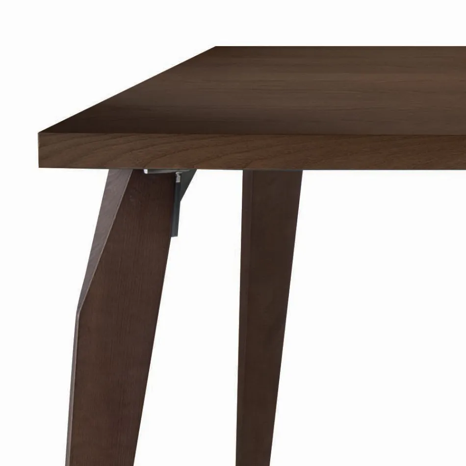 Tavolo Pranzo Struttura e Piano in Legno Massello Made in Italy - Giustino Viadurini