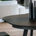 Tavolo Pranzo Tondo Allungabile a 270 cm in Ceramica Made in Italy - Muschio Viadurini