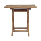 Tavolo Quadrato 80x80 cm da Giardino Realizzato in Teak - Amico Viadurini