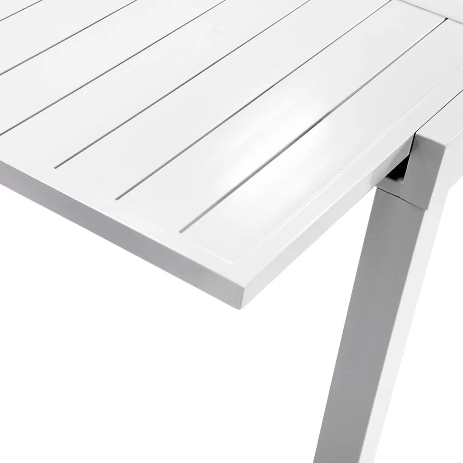 Tavolo Quadrato Allungabile a 180 cm Realizzato in Alluminio - Pennarello Viadurini