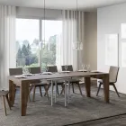 Tavolo Quadrato Allungabile a 246 cm in Legno Made in Italy - Fiore Viadurini