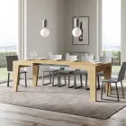 Tavolo Quadrato Allungabile a 440 cm in Legno Made in Italy - Fiore Viadurini