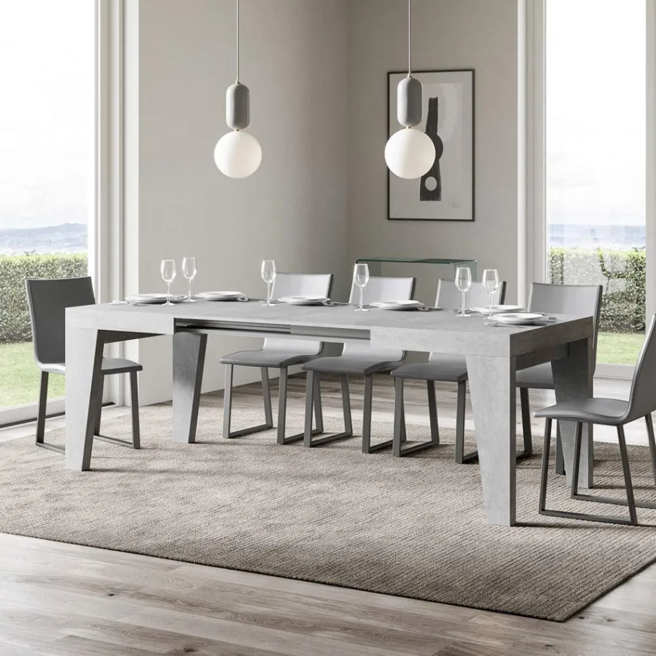 Tavolo Quadrato Allungabile a 440 cm in Legno Made in Italy - Fiore Viadurini