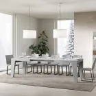 Tavolo Quadrato Allungabile a 440 cm in Legno Made in Italy - Fiore Viadurini