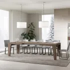 Tavolo Quadrato Allungabile a 440 cm in Legno Made in Italy - Fiore Viadurini