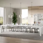 Tavolo Quadrato Allungabile a 440 cm in Legno Made in Italy - Fiore Viadurini