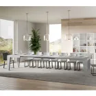 Tavolo Quadrato Allungabile a 440 cm in Legno Made in Italy - Fiore Viadurini