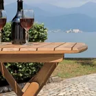 Tavolo Quadrato da Esterno Realizzato in Legno di Acacia - Tramonto Viadurini