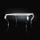 Tavolo quadrato fisso di design in MDF e acciaio cromato Luigi Viadurini