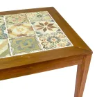 Tavolo Quadrato Realizzato in Legno di Acacia e Piano in Ceramica - Tecnica Viadurini