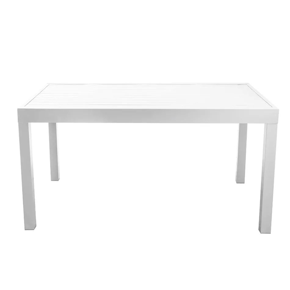 Tavolo Rettangolare Allungabile a 210 cm Realizzato in Alluminio - Pennarello Viadurini