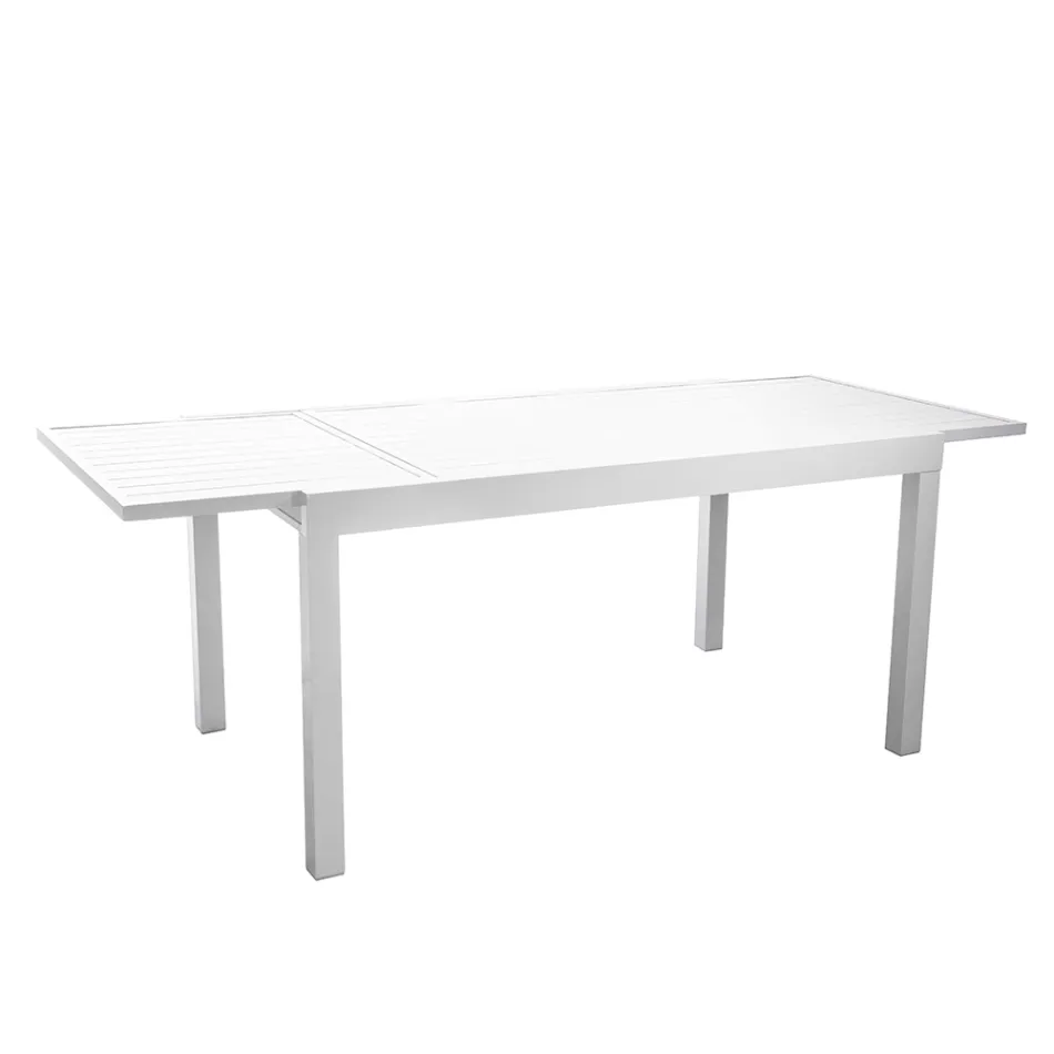 Tavolo Rettangolare Allungabile a 210 cm Realizzato in Alluminio - Pennarello Viadurini
