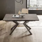 Tavolo Rettangolare Allungabile a 240 o 280 cm in HPL e Metallo - Presente Viadurini
