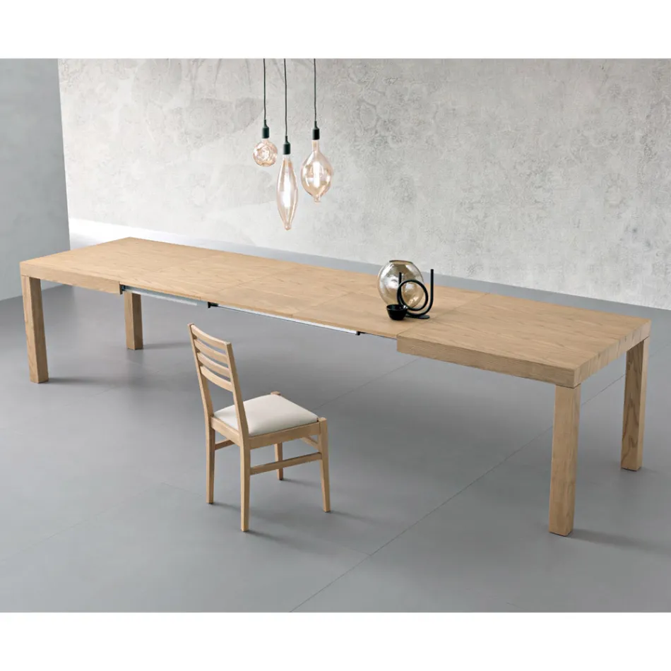 Tavolo Rettangolare Allungabile a 300 cm o 340 cm in Legno - Passoa Viadurini