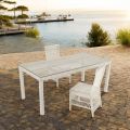 Tavolo Rettangolare da Giardino con 2 Poltroncine e 4 Sedie - Gigi