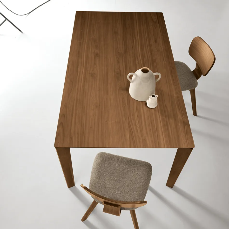Tavolo Rettangolare da Otto Posti in Mdf e Legno Ecologico Più Finiture - Enea Viadurini