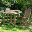 Tavolo Richiudibile da Giardino in Teak – Yggdrasil Viadurini