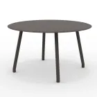 Tavolo Rotondo 130 cm da Esterno in Alluminio di Diverse Finiture - Risplendente Viadurini