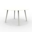 Tavolo Rotondo 130 cm da Esterno in Alluminio di Diverse Finiture - Risplendente Viadurini