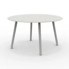 Tavolo Rotondo 130 cm da Esterno in Alluminio di Diverse Finiture - Risplendente Viadurini