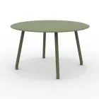 Tavolo Rotondo 130 cm da Esterno in Alluminio di Diverse Finiture - Risplendente Viadurini