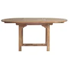 Tavolo Rotondo Allungabile a 170 cm da Esterno Realizzato in Teak - Armonia Viadurini