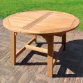 Tavolo Rotondo Allungabile a 170 cm da Esterno Realizzato in Teak - Armonia