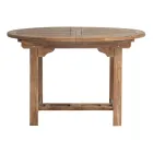 Tavolo Rotondo Allungabile a 170 cm da Esterno Realizzato in Teak - Armonia Viadurini