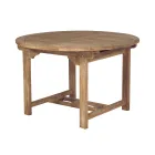 Tavolo Rotondo Allungabile a 170 cm da Esterno Realizzato in Teak - Armonia Viadurini
