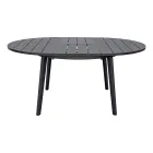 Tavolo Rotondo Allungabile a 170 cm in Alluminio Antracite - Rivara Viadurini