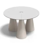 Tavolo Rotondo da Esterno e Interno in Due Misure in Hpl Made in Italy - Velario Viadurini