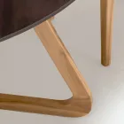 Tavolo Rotondo da Esterno in Ceramica Metal Corten Made in Italy - Pegaso Viadurini
