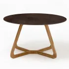 Tavolo Rotondo da Esterno in Ceramica Metal Corten Made in Italy - Pegaso Viadurini
