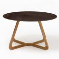 Tavolo Rotondo da Esterno in Ceramica Metal Corten Made in Italy - Pegaso