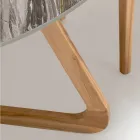 Tavolo Rotondo da Esterno in Ceramica Orobico Luxe Made in Italy - Pegaso Viadurini