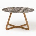 Tavolo Rotondo da Esterno in Ceramica Orobico Luxe Made in Italy - Pegaso